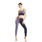 Women yoga Clothes Suit Women's Push up Sports Vest Yoga Clothes Spring and Summer Contrast Color Dance Two-Piece Suit ENY138
