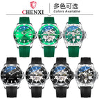 Chenxi New Silicone Tape Hollow Automatic Mechanical Watch Men's Waterproof Luminous Mechanical Watch 8805a