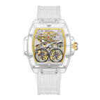 ONOLA ON6828 men's watch double flywheel automatic mechanical watch Men's silicone waterproof watch