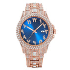 MISSFOX watch European and American hip hop diamond full diamond business men's waterproof quartz watch v320