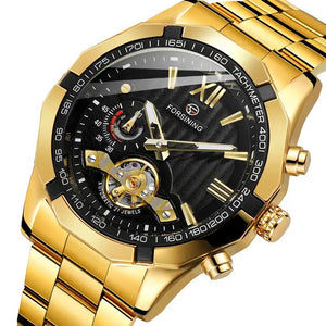 New Forsining Mechanical Watch Men's Fashion Casual Flywheel Toy Automatic Mechanical Watch SLZe260