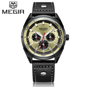 MEGIR 2072 Top Luxury Brand Men Watches Man Fashion Quartz Watch Mens Simple Business Wristwatches Male Clock Relogio Masculino