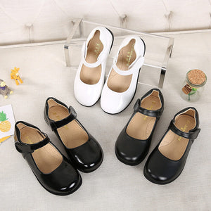 2021 girls' leather shoes black and white children's show shoes spring and autumn new big children princess dress shoes elementary school single shoes 032