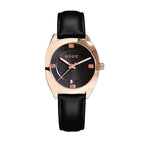 GUOU watch temperament quartz watch large dial Leather trend simple temperament ladies watch waterproof 8097