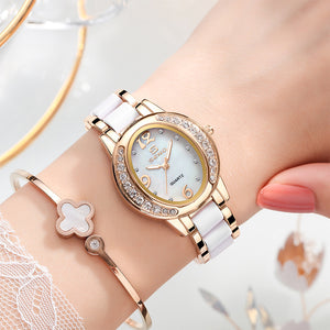 SENO watch 2022 new temperament atmosphere fashion oval watch women's temperament trend diamond-encrusted women's watch s035