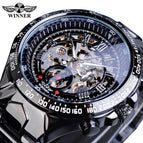 Winner Mechanical Sport Golden Watch Mens Watches Montre Homme Clock Men Automatic Skeleton Watch