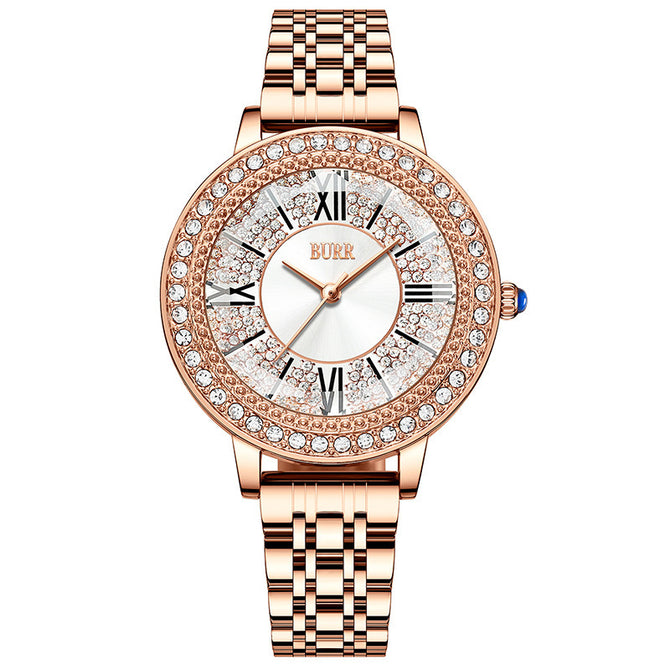BURR new gypsophila women watch steel strap waterproof ladies watch tide BURR-02