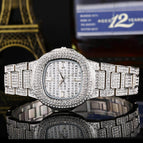 MISSFOX Trendy Fashion Diamond British Watch Full Diamond Waterproof High-end Ladies Watch V292