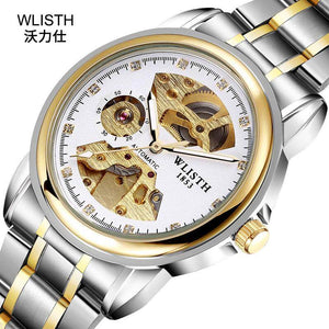 Fashion Hollow Men's Watch Waterproof Luminous Business Belt Through Bottom Fully Automatic Mechanical Watch 1001