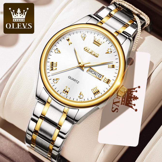 OLEVS watch local tyrant gold diamond waterproof luminous business men's watch 5563