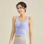 Yoga Vest Women's Summer High-End New Tight with Chest Pad Push up Sports yoga running fitness top
