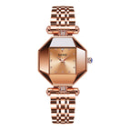 SENO Steel Small Square Watch Ladies Fashion waterproof diamond Quartz women lady Watch S057