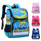[Local Warehouse] New space bag schoolbag cartoon double shoulder children's boys and girls' wear-resistant and breathable Backpack school bag for boys 726 Star sky blue small