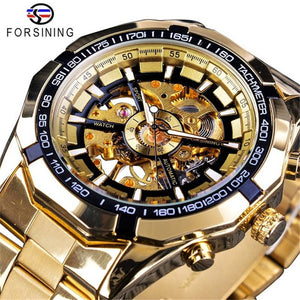 Forsining European and American Men's Fashion luminous Watch Automatic Mechanical men business casual Watch SLZ56