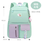 New schoolbags 6-12 ages lightweight and leisure children's shoulder bags lovely ladies contrasting color student bags 2251