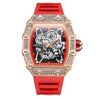 ONOLA ON3827D Full Diamond High Quality Live Fashion Waterproof Quartz Men's Watch Silicon