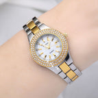 New women's watch female student Korean version trend full diamond and diamond women's watch waterproof fashion quartz steel belt watch women 2021