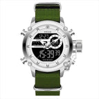 WWOOR New Waterproof Fashion Quartz and Digital Nylon Watch Men's Sports Style Men's Watch 8882