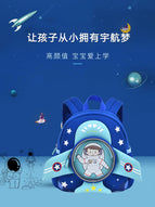 Kindergarten schoolbag toddler bag lightweight children's backpack anti-lost children's schoolbag diving material aircraft schoolbag 6071