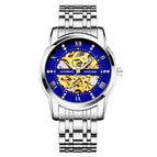 KIMSDUN fashion double-sided hollow automatic mechanical watch men's watch men's watch waterproof business men's casual watch K-1973A