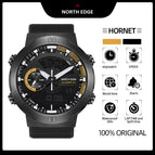 NORTH EDGE 2022 HORNET Men's Digital Watch Running Sports Watches Waterproof 50M World Time Illuminator Wristwatch