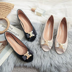Classic fishmouth women's shoes 2022 new soft leather shallow flat shoes women's antiskid pregnant women plus size boat shoes