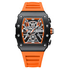 Megir Watch Men's Bucket Watch Square Domineering Timing Silicone Men's Casual quartz Watch 2218