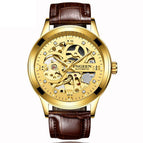 Fngeen Mechanical Watch Men's Black King Kong Men's Watch Waterproof Korean Business Gift Tourbillon Hollow Watch 6018