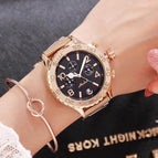 MarthaLi wristwatch large dial Six-pin calendar Wristwatches personalized fashion watchl l ress Watches Female Quartz watch