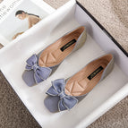 Women's shoes 2022 cnew soft leather soft sole shallow mouth square toe flat single shoes female large size pregnant women shoes 555-17