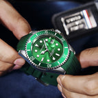KIMSDUN Green Water Ghost Watch Silicone Men's Watch Fashion Luminous Waterproof Quartz Watch K-1022B SILICON