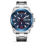 Megir Men's Watch Business Sports Multi-Function Timing Steel Belt Quartz Watch 2063