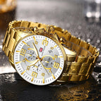 MINI FOCUS Watches Mens 2020 Top Brand Luxury Gold Watch Calendar Waterproof Chronograph Multi Function Business Horloges Mannen