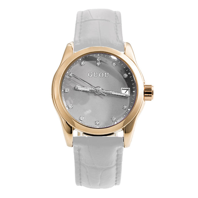[Larger Stock] GUOU 8076 Women's watch Fashion Simple Luminous Calendar Quartz watch lady watches