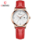 CHENXI women's watch fashion ladies diamond simple watch new waterproof watches women CX-303L leather