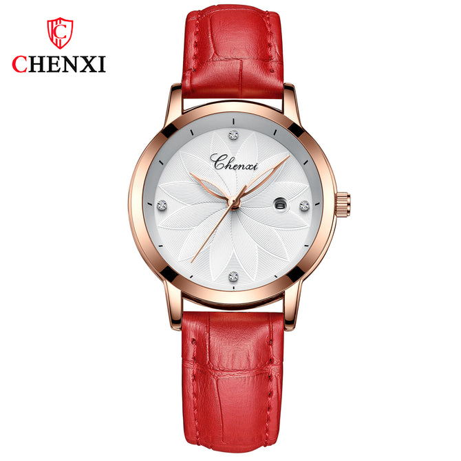 CHENXI women's watch fashion ladies diamond simple watch new waterproof watches women CX-303L leather