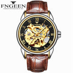 Fngeen Men's Watch Waterproof Fashion Student Men's Watch Double-Sided Hollow Automatic Mechanical Watch 8866