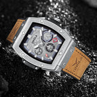 New ONOLA ON6825 Watch for men Multifunctional Quartz Watch Men's Leather Waterproof Watch