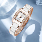 Ladies Watch Ceramic Diamond fashion women watch Waterproof Quartz Watch K-8453