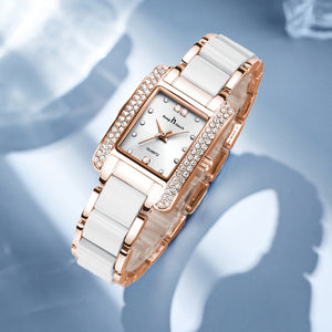Ladies Watch Ceramic Diamond fashion women watch Waterproof Quartz Watch K-8453