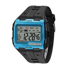 WWOOR 601 Silicone Square LDE Large Screen Display Electronic Watch Luminous Waterproof Style MEN Watch