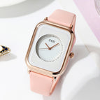 2023 New Gedi Fashion Simple Style Student Quartz Watch Jelly Color Net Red Silica  Green Square Watch for Womem