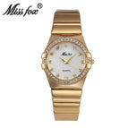Missfox quartz watch Korean version diamond-encrusted fashion women's watch casual all-match fashion women's watch v280