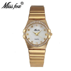 Missfox quartz watch Korean version diamond-encrusted fashion women's watch casual all-match fashion women's watch v280