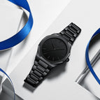 MAKAMBAKO Polygon Stainless Steel strap simple fashion Watch Men's Black waterproof quartz watch M-5015