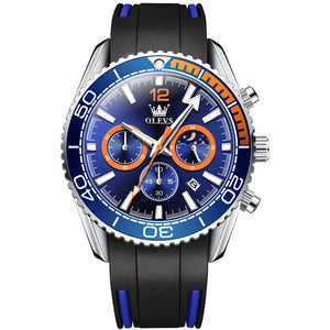 OLEVS Watch for men multi-function three-eye six-needle sports men's watch 9916DS