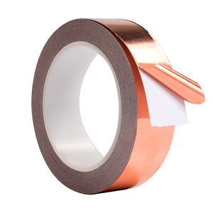 20M Copper Tape Snail Adhesive EMI Shielding Conductive Adhesive Foil Tape For Stained Glass Paper Circuit Electrical Repair