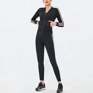 Women's long-sleeved sports and leisure set running fitness breathable yoga suit two-piece Y26T0098