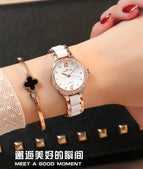 New Ceramic Ladies Watch Quartz Watch Simple Waterproof Diamond Watch Women's K-8058