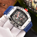 New men's Square Watch Elements Business Men's Six-Pin Running Seconds Multi-Function Calendar Watch 8087H
